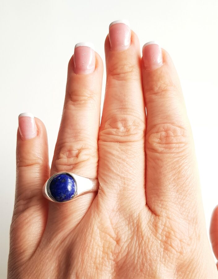 Silver Ring With Lapis Lazuli