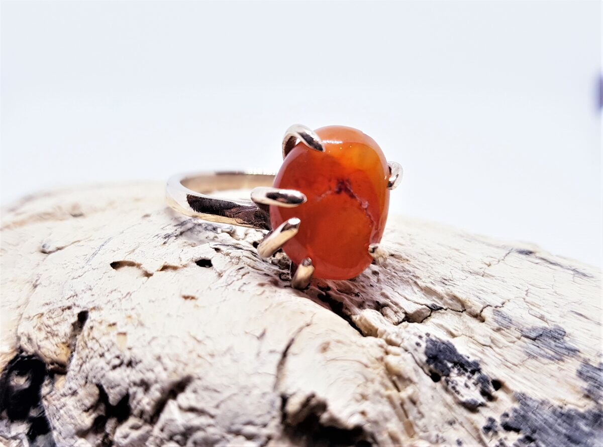 Bronze Ring With Serdolic (Carnelian) "Out Of The Ordinary" (plain)