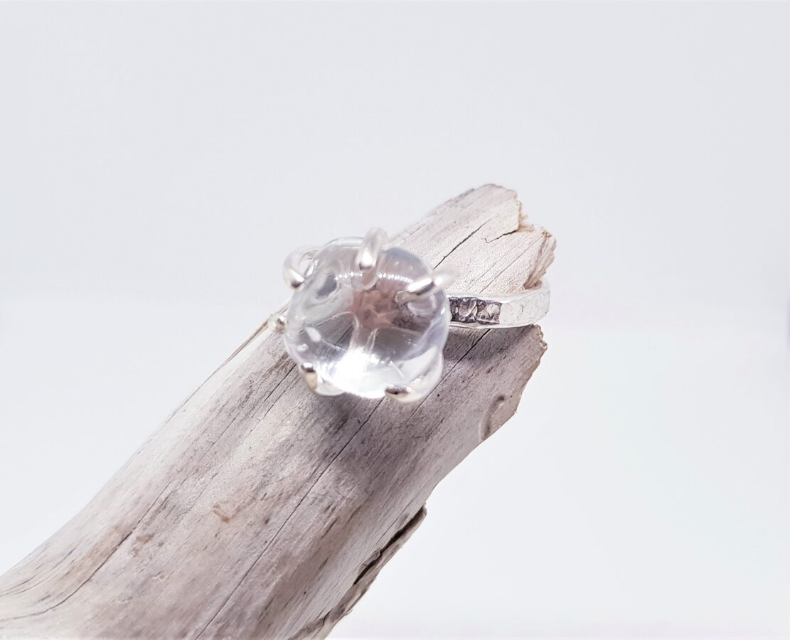 Silver Ring With Topaz "Out Of The Ordinary" (ruged)