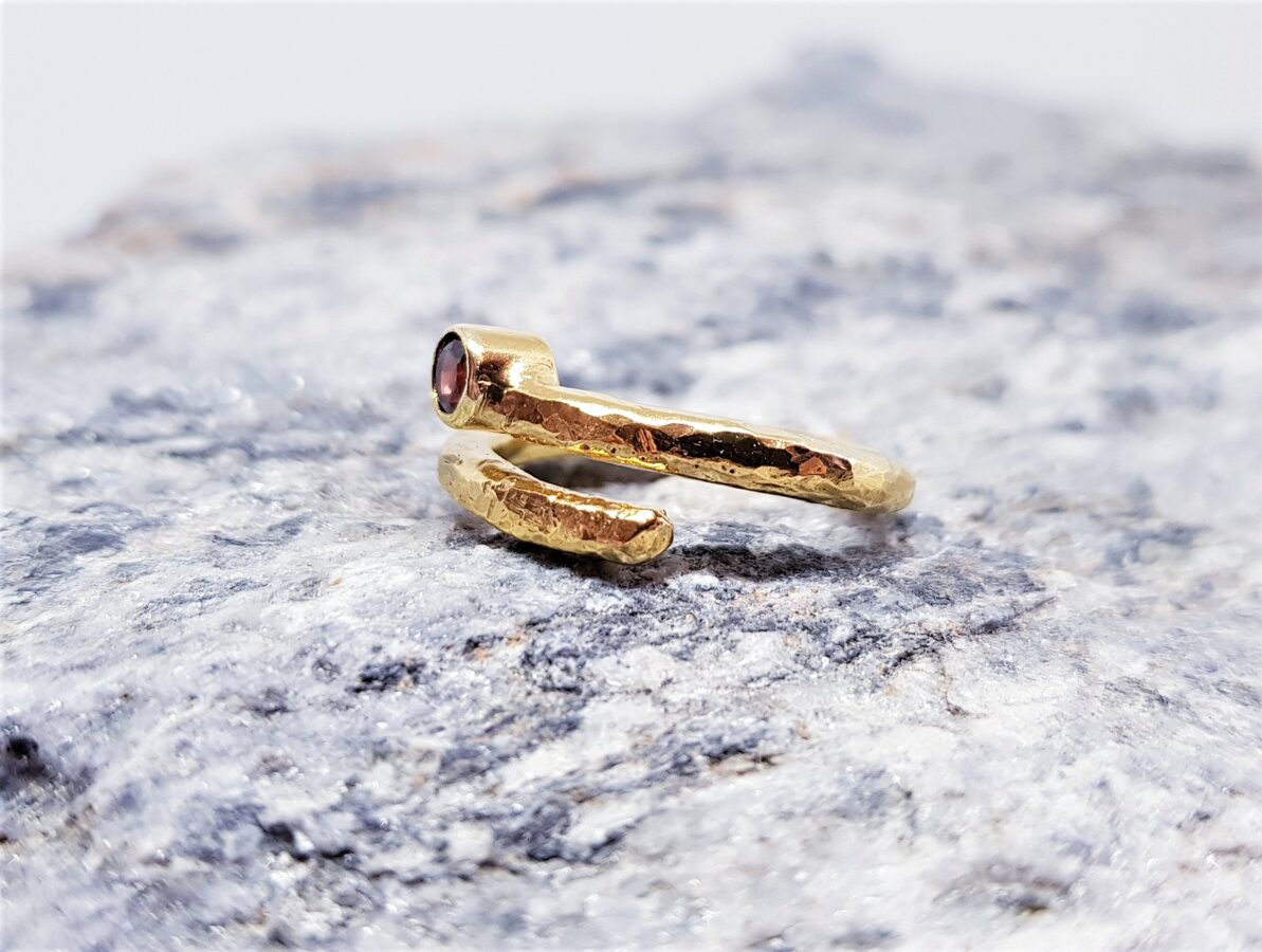 Gold Plated Ring "Fire In The Marsh"
