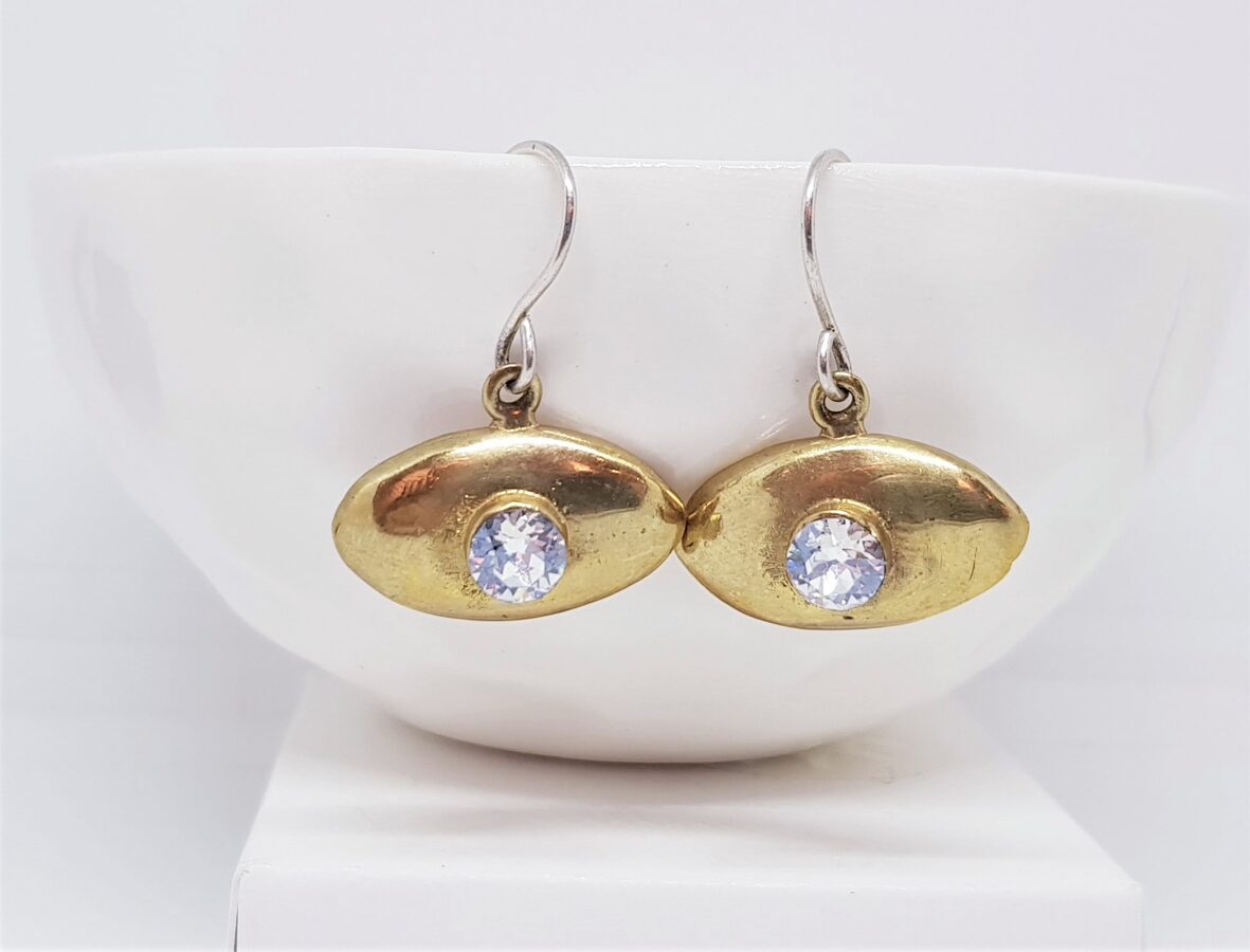 Bronze Earrings "Golden Eye"