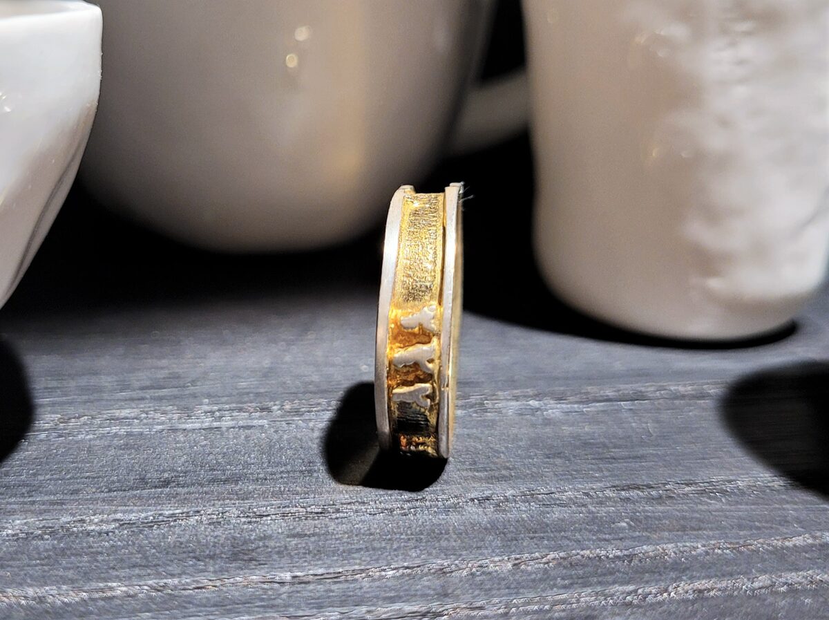 Gold Plted Silver Ring "Friends"