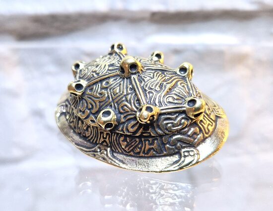 Bronzene Schildkrötenfibel