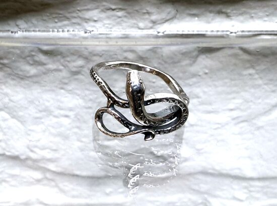 Sudraba gredzens "Čūska" (smalks)