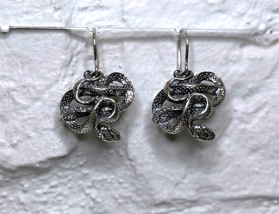 Silberohrringe „Schlangen“ (kleinere)