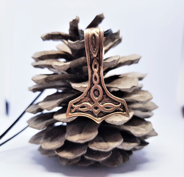 Vikingu Bronzas kulons "Tora āmurs" jeb "Mjolnir" (mjiol-nair) (garš)