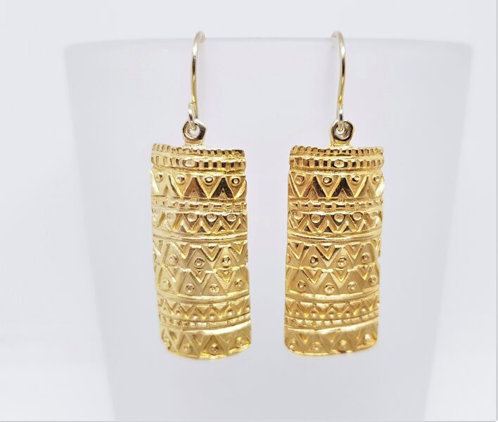 Gold Plated Earrings "The Ethnographic Motives"