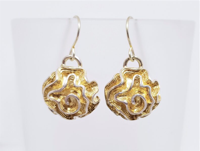 Gold Plated Earrings "Rose"
