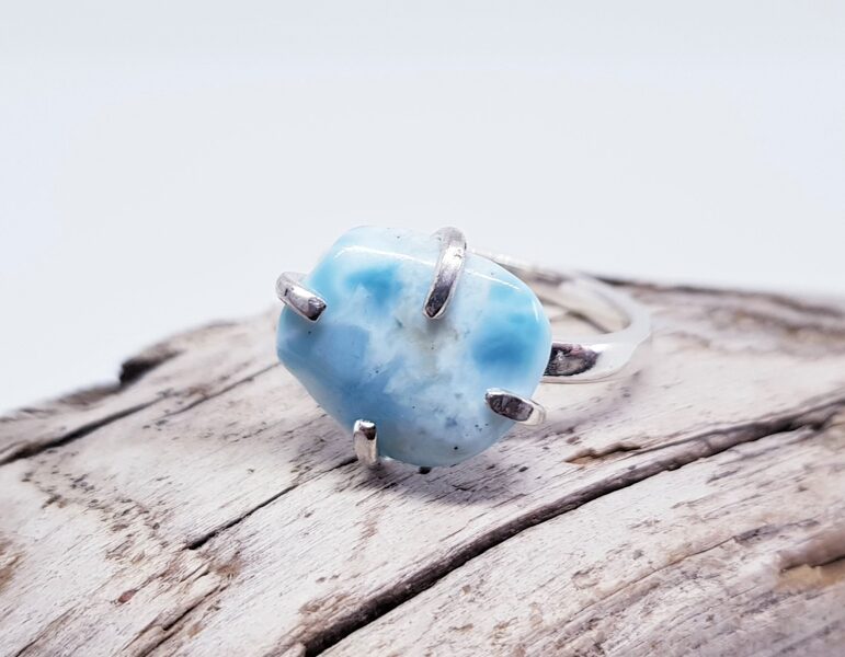 Silver Ring With Larimar "Out Of The Ordinary" (plain)