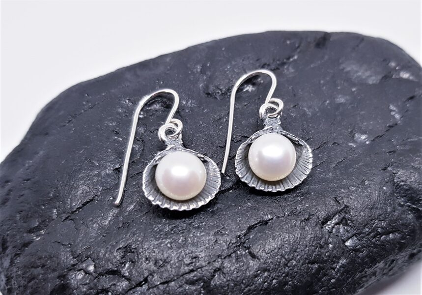 Silver Earrings "Shells From Melnsils Village" (small)