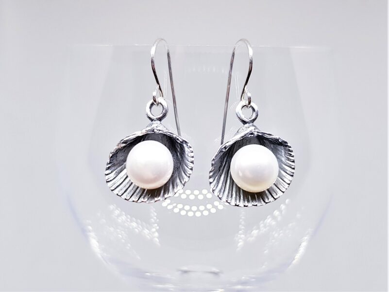 Silver Earrings "Shells From Melnsils Village" (medium)