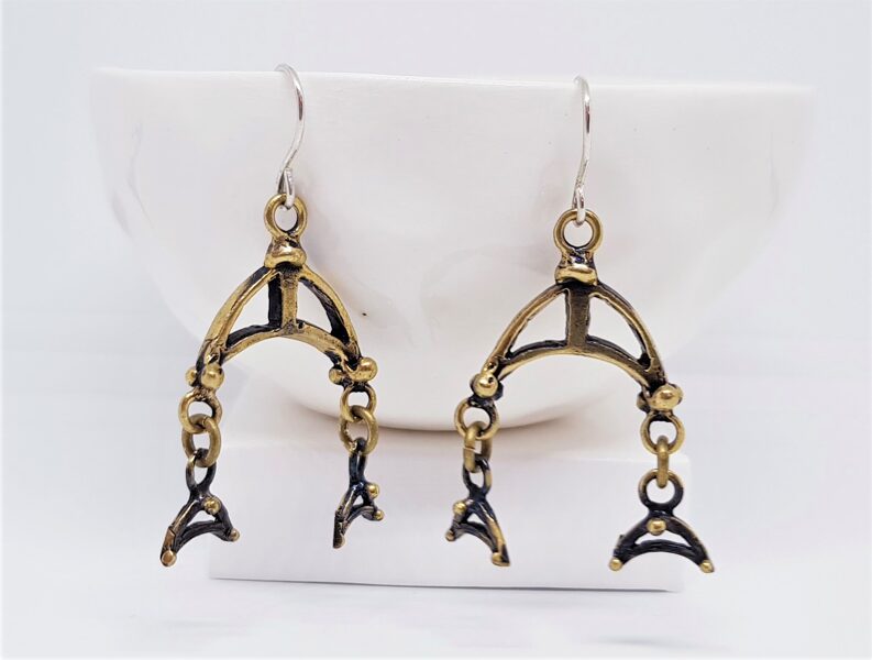 Bronze Earrings - Ancient With Charms