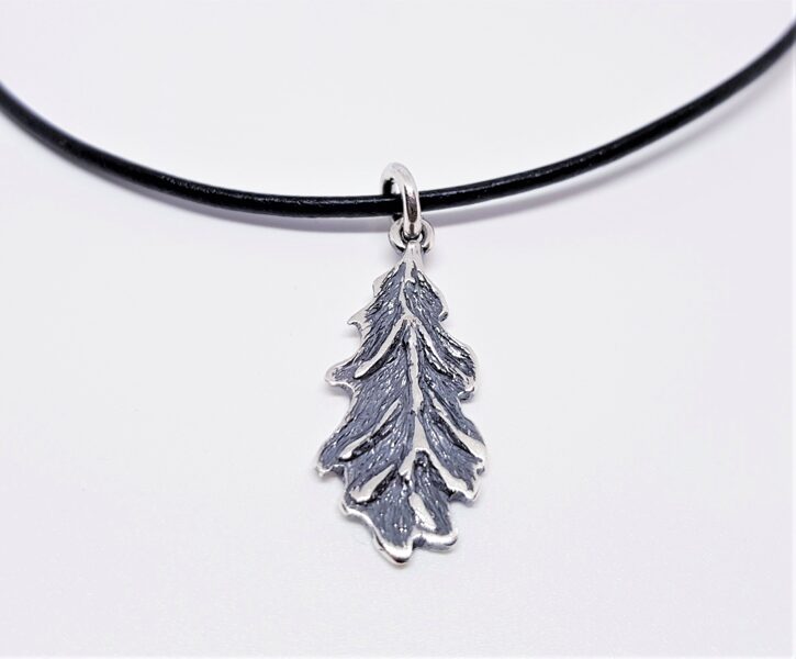 Silver Pendant "Leaves Of Oak"