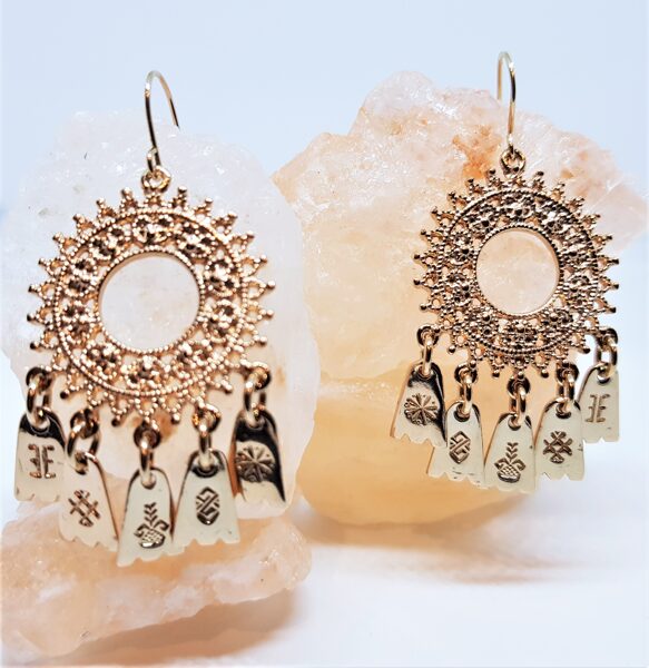 Gold Earrings "The Sparkling Diadem"