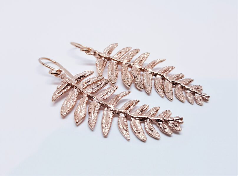 Rose Gold Plated Earrings "The Ferns"
