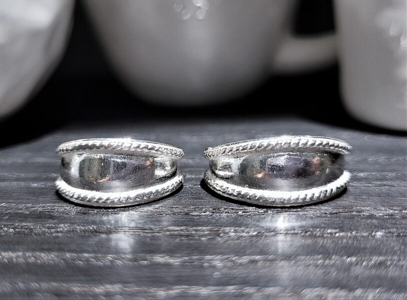 Wedding Bands With Braided Edges