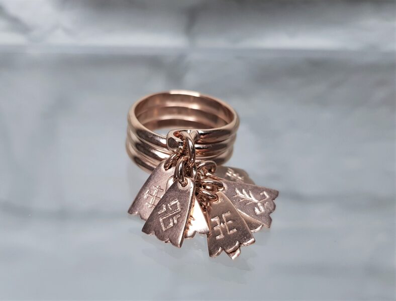 Gold Plated "Brides Ring" Or "7 Day Ring" (rose gold)
