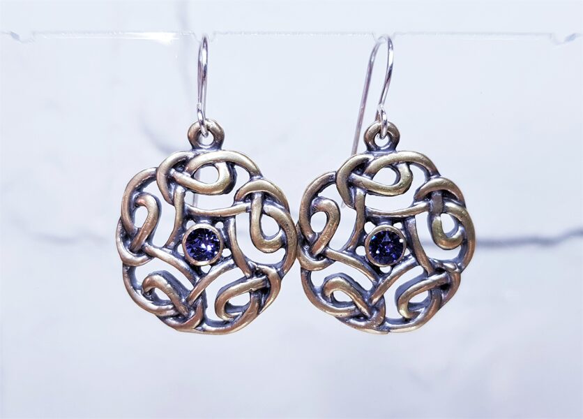 Celtic Dara Knot Bronze Earrings