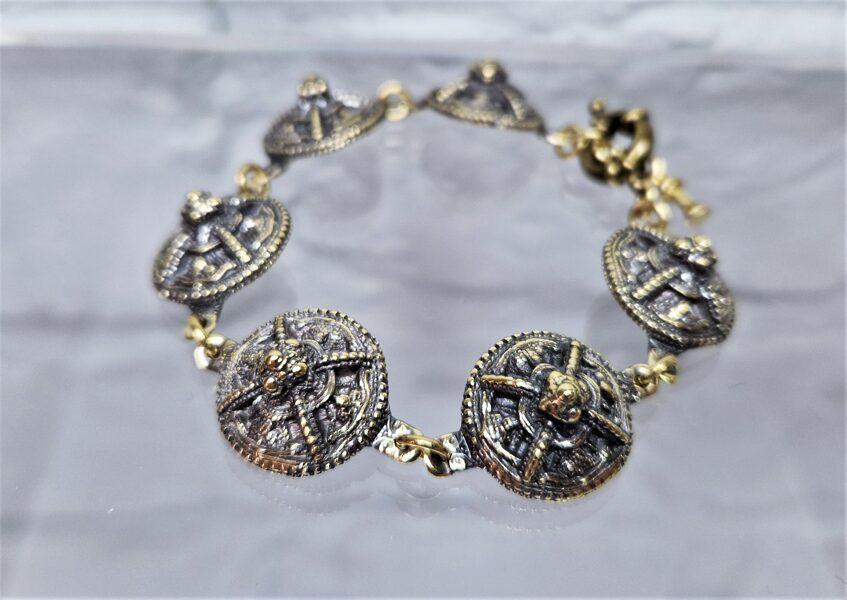 Bronze Bracelet With Viking Ornaments