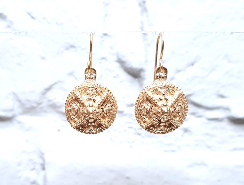 Gold Plated earrings With Viking Ornament (Norwey)