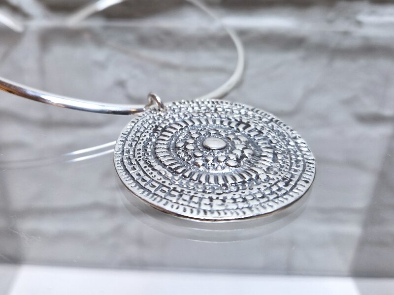 Silver Libian Sun Necklace (large)