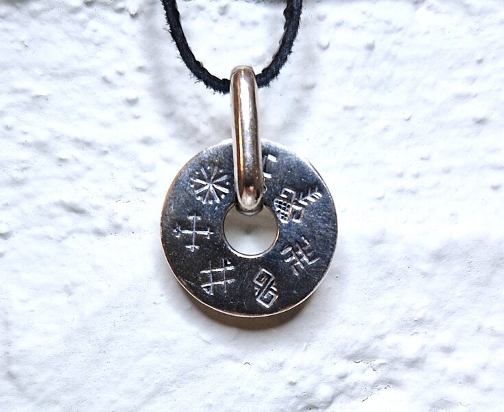 Silver Pendant With Seven Protective Signs (medium)