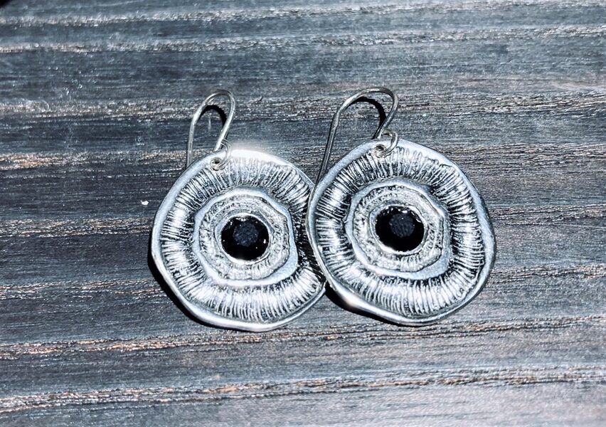 Silver Earrings "Whirlpool" (small)