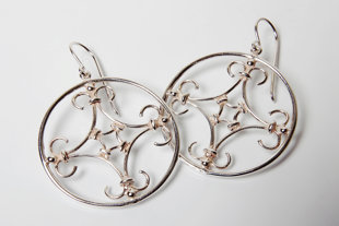 Sudraba auskari "Sniegpārslas"