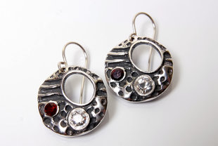 Sudraba auskari "Jūras krastā"