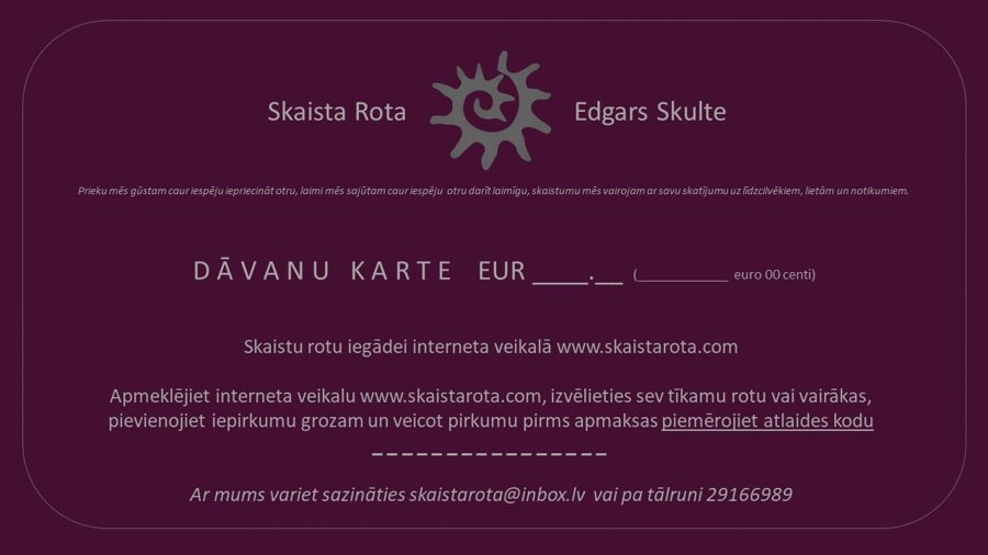 E-dāvanu karte EUR 70.00