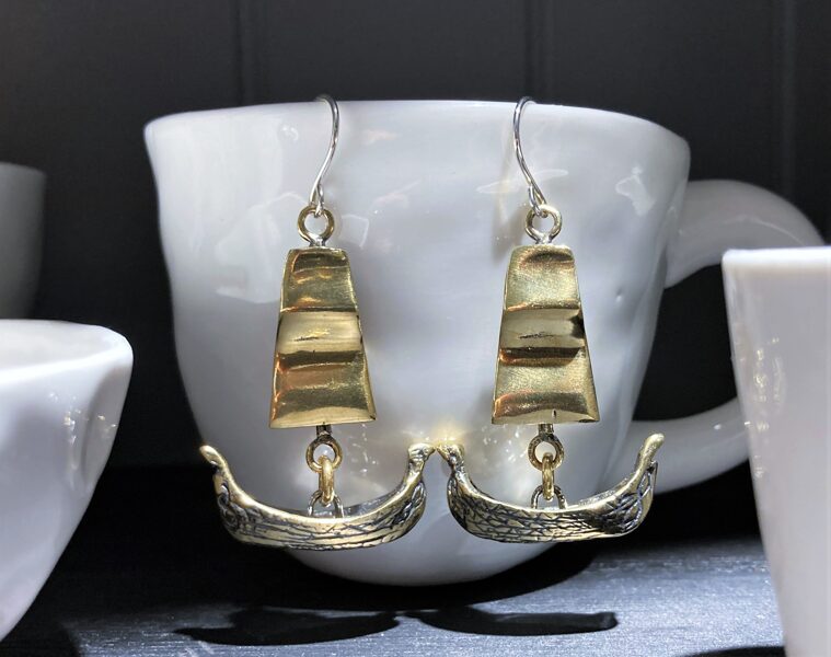 Bronze Earrings "The Ships"