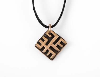 Bronzas kulons "Pērkona Dieva krusts" (pildīts, vidējs)