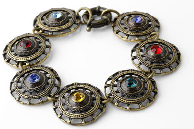 Bracelet "Bronze Crystals"